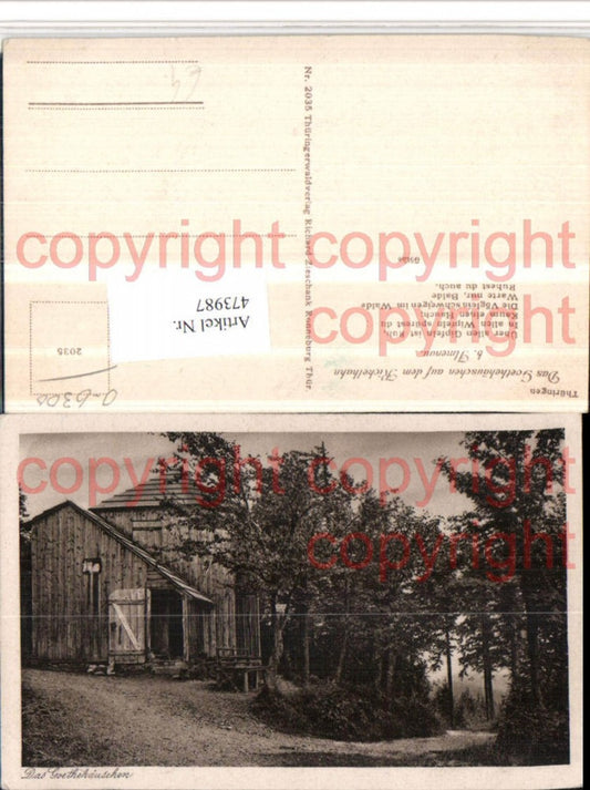473987, Goethe House on the Kickelhahn near Ilmenau