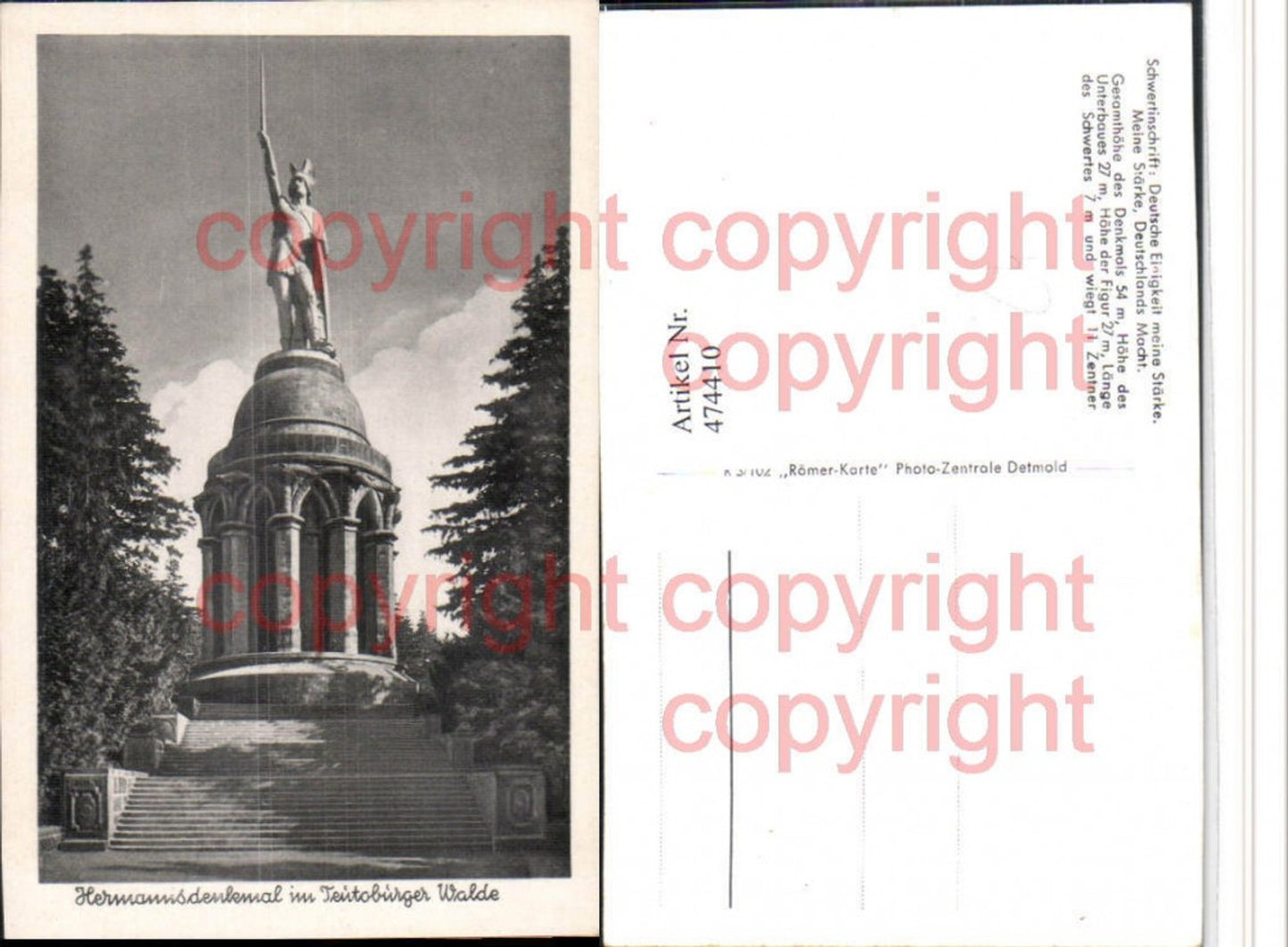 474410,Hermannsdenkmal im Teutoburger Wald b. Detmold