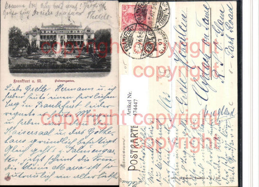 474447,Frankfurt am Main Palmengarten Brunnen pub L. Klement 243
