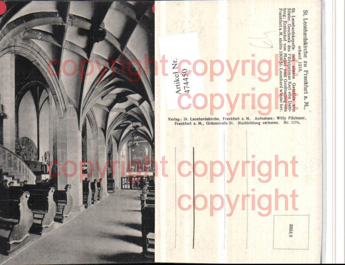 474450,Frankfurt am Main St. Leonhardskirche Kapelle Innenansicht