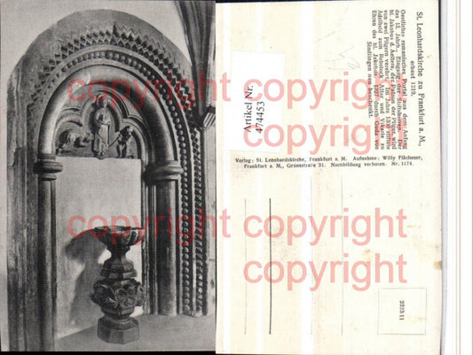 474453,Frankfurt am Main St. Leonhardskirche Romanisches Portal