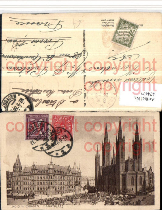 474477,Wiesbaden Marktplatz Kirche