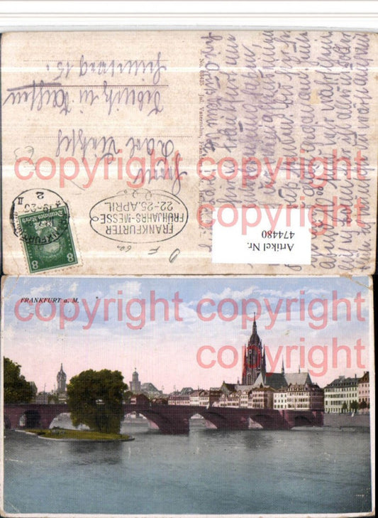 474480,Frankfurt am Main Teilansicht Brücke Frühjahrs-Messe Stempel