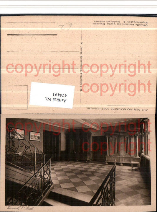 474491,Frankfurt am Main Goethehaus Vorsaal Stiegenhaus