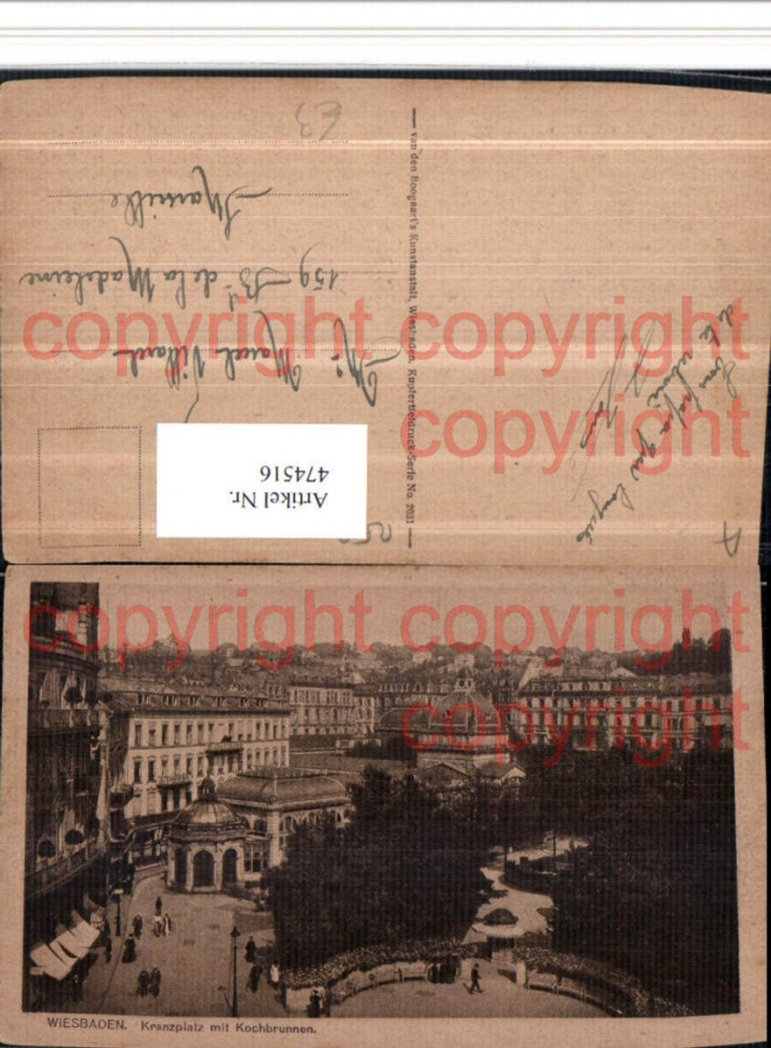 474516,Wiesbaden Kranzplatzm. Kochbrunnen