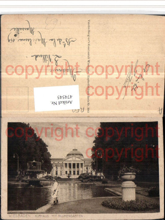 474545,Wiesbaden Kurhaus m. Blumengarten