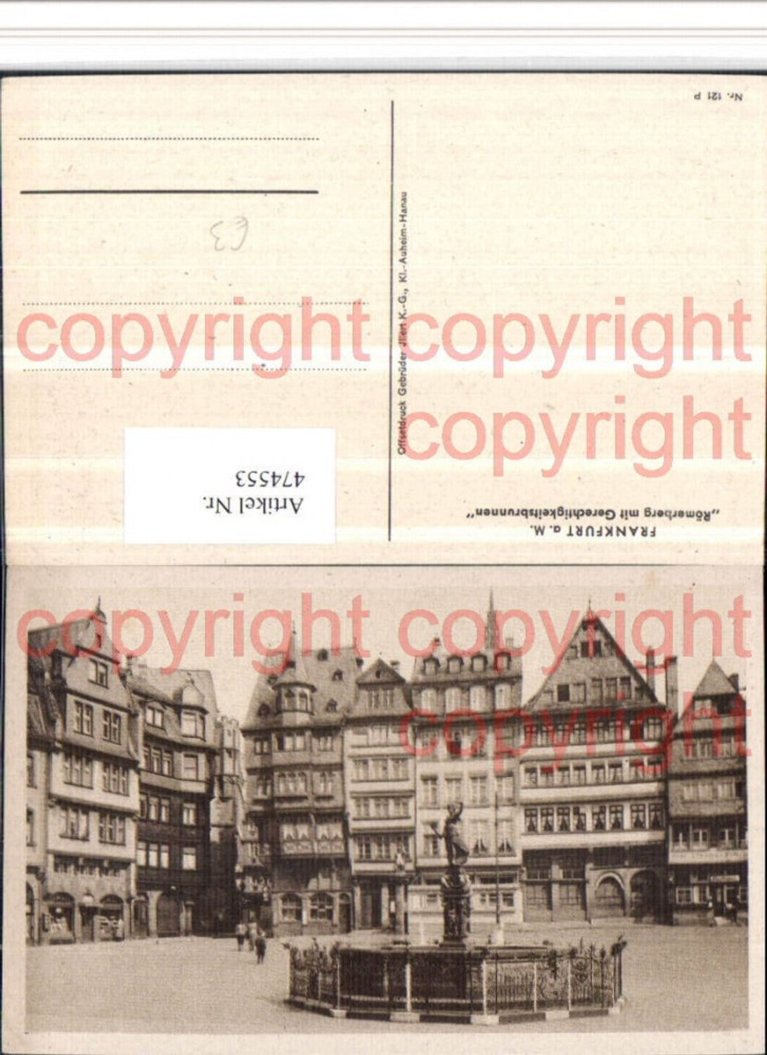 474553,Frankfurt am Main Römerberg m. Gerechtigkeitsbrunnen