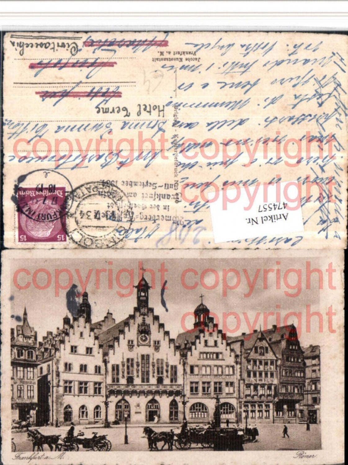 474557,Frankfurt am Main Römer Häuser Brunnen