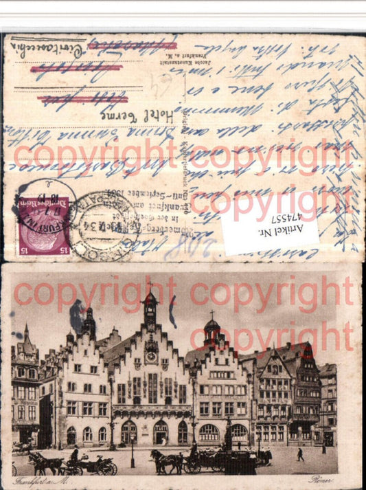 474557,Frankfurt am Main Römer Häuser Brunnen