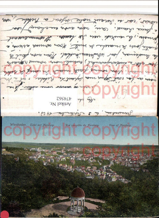 474562,Wiesbaden Totale m. Neroberg Tempel