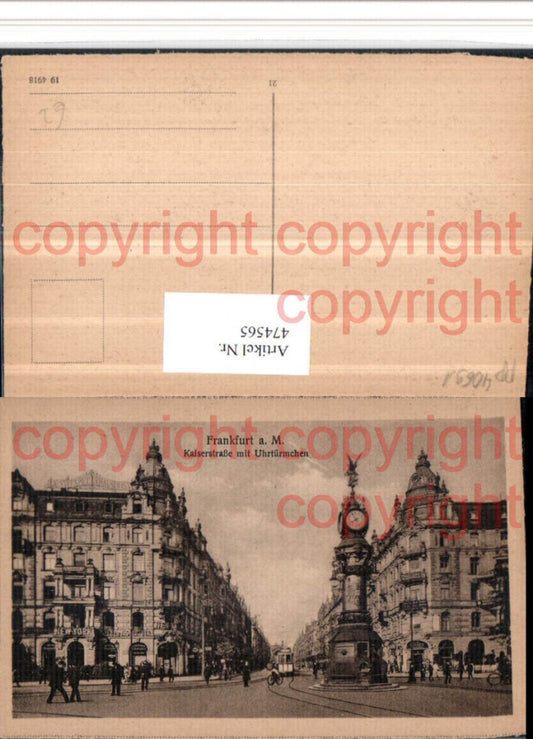 474565,Frankfurt am Main Kaiserstraße m. Uhrtürmchen