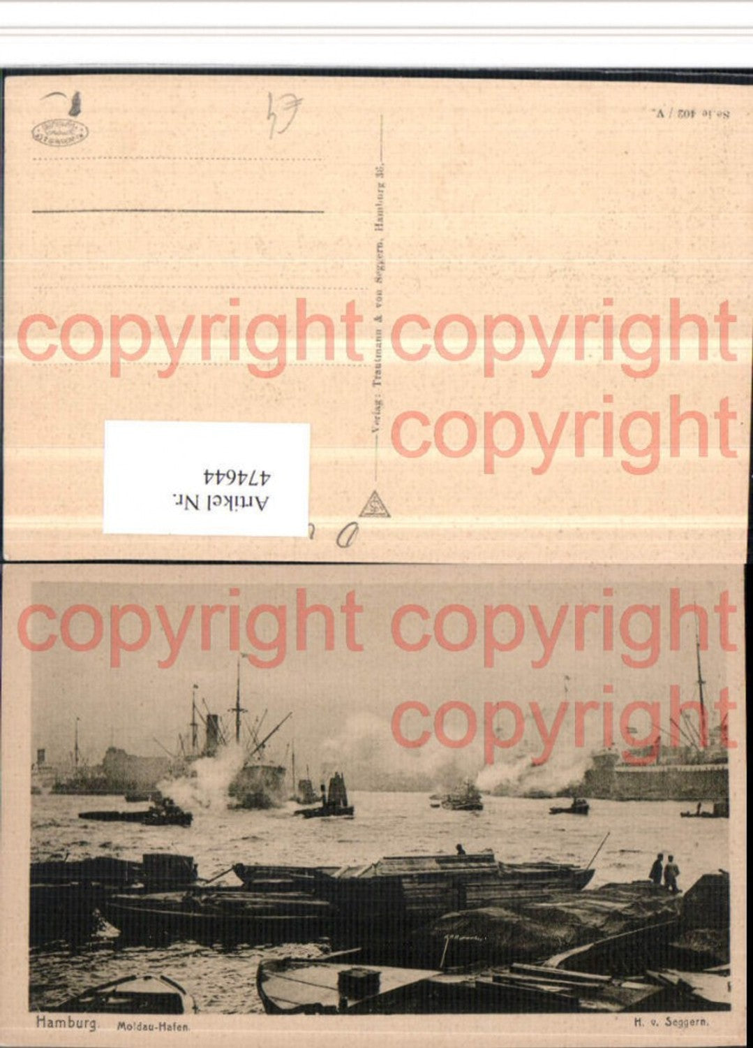 474644,Hamburg Moldau-Hafen Dampfer Schiffe Boote