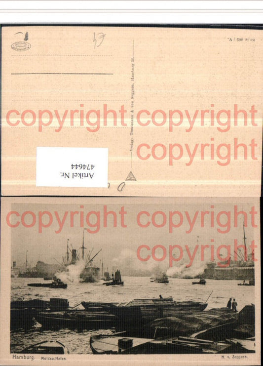 474644,Hamburg Moldau-Hafen Dampfer Schiffe Boote
