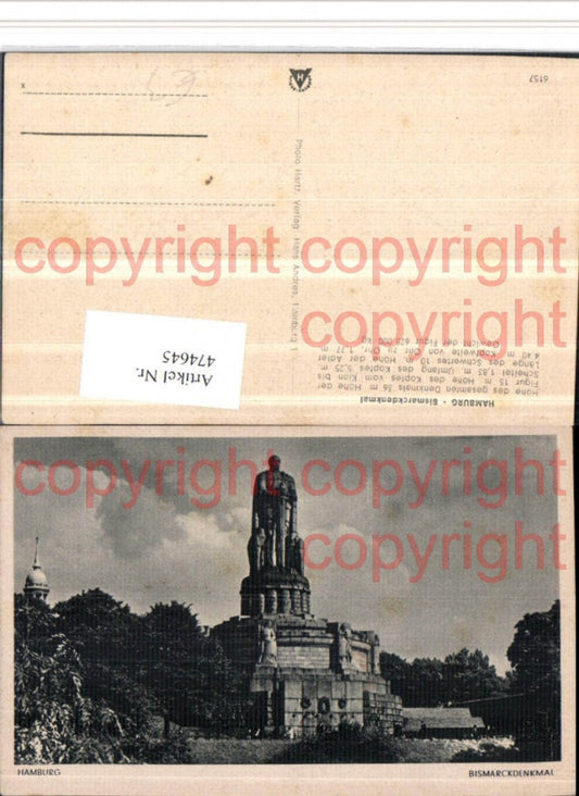 474645,Hamburg Bismarck-Denkmal Statue