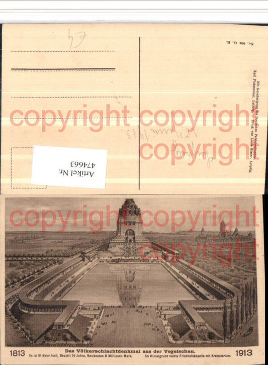 474663,Leipzig Völkerschlachtdenkmal aus der Vogelschau
