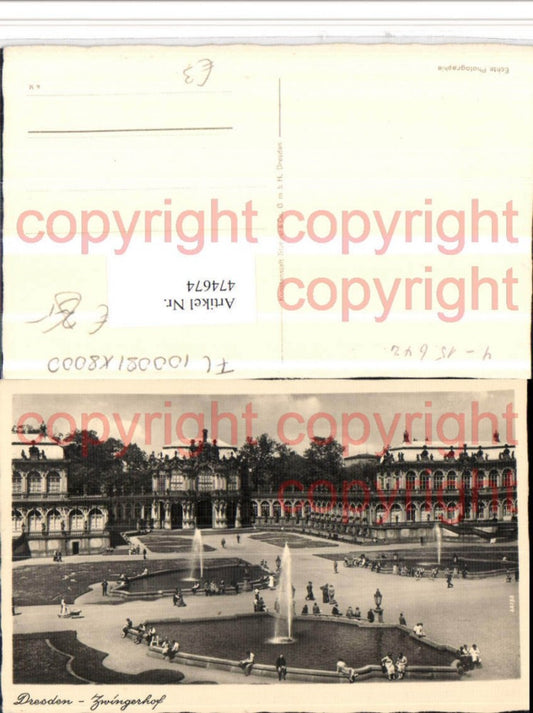 474674,Dresden Zwingerhof Brunnen
