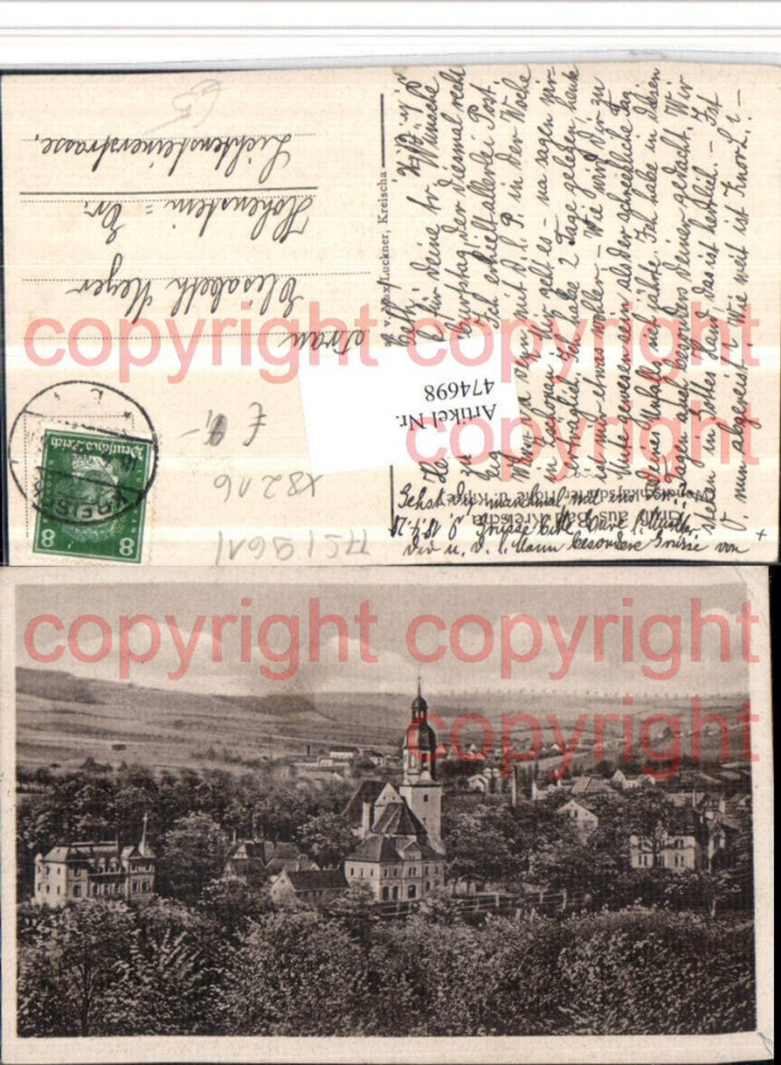 474698,Bad Kreischa Teilansicht Kirche