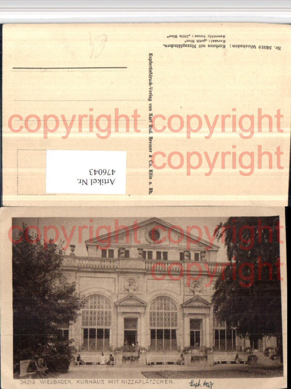 476043,Wiesbaden Kurhaus m. Nizzaplätzchen