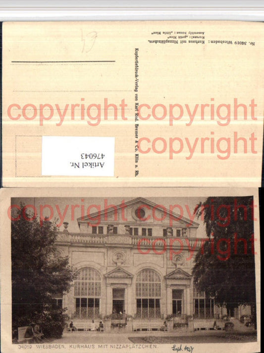 476043,Wiesbaden Kurhaus m. Nizzaplätzchen