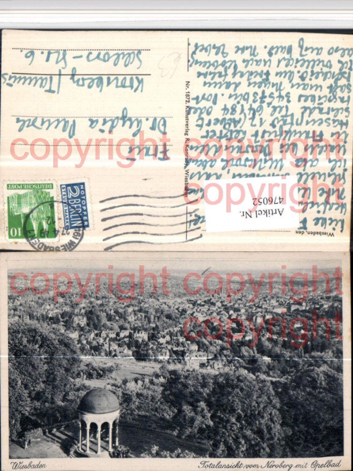 476052,Wiesbaden Totale vom Neroberg Tempel