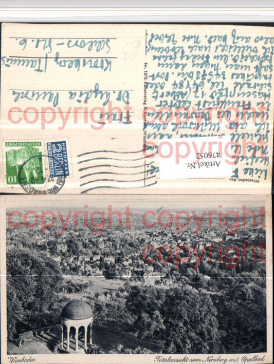 476052,Wiesbaden Totale vom Neroberg Tempel