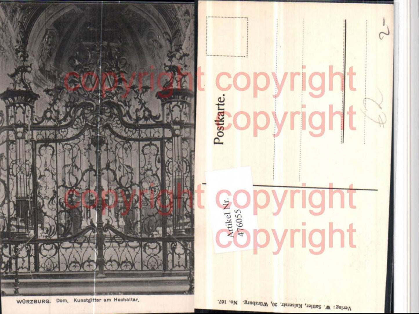 476055,Wiesbaden Dom Kirche Kunstgitter am Hochaltar