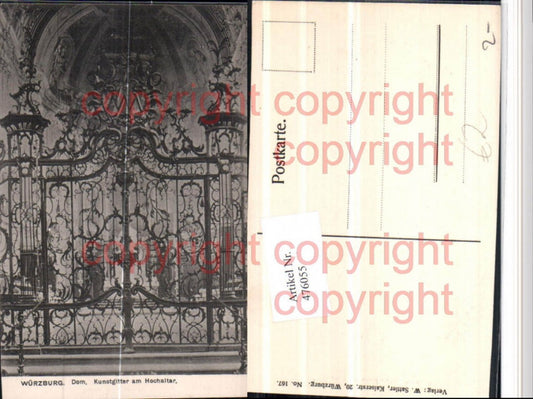 476055,Wiesbaden Dom Kirche Kunstgitter am Hochaltar