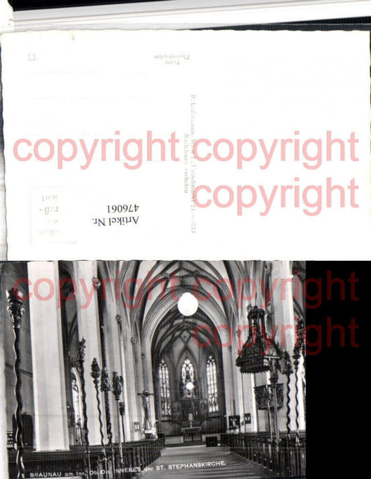 476061,Braunau am Inn St. Stephanskirche Kirche Innenansicht