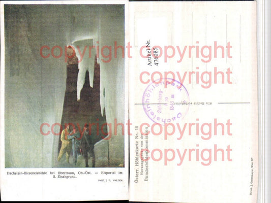 476085,Dachstein-Rieseneishöhle b. Obertraun Eisportal im Eisabgrund