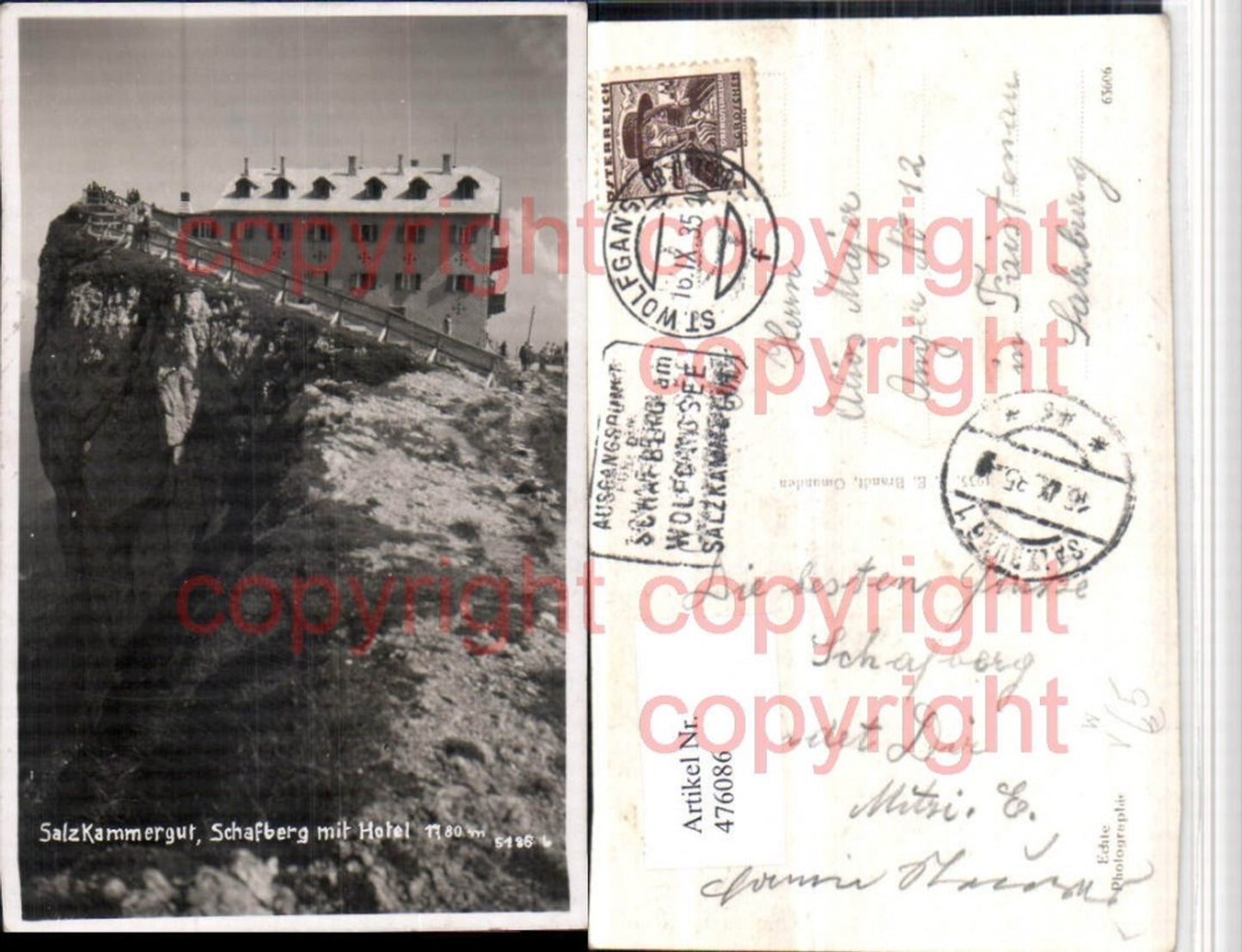 476086,Schafberg b. St. Wolfgang Hotel pub F.E. Brandt 5186