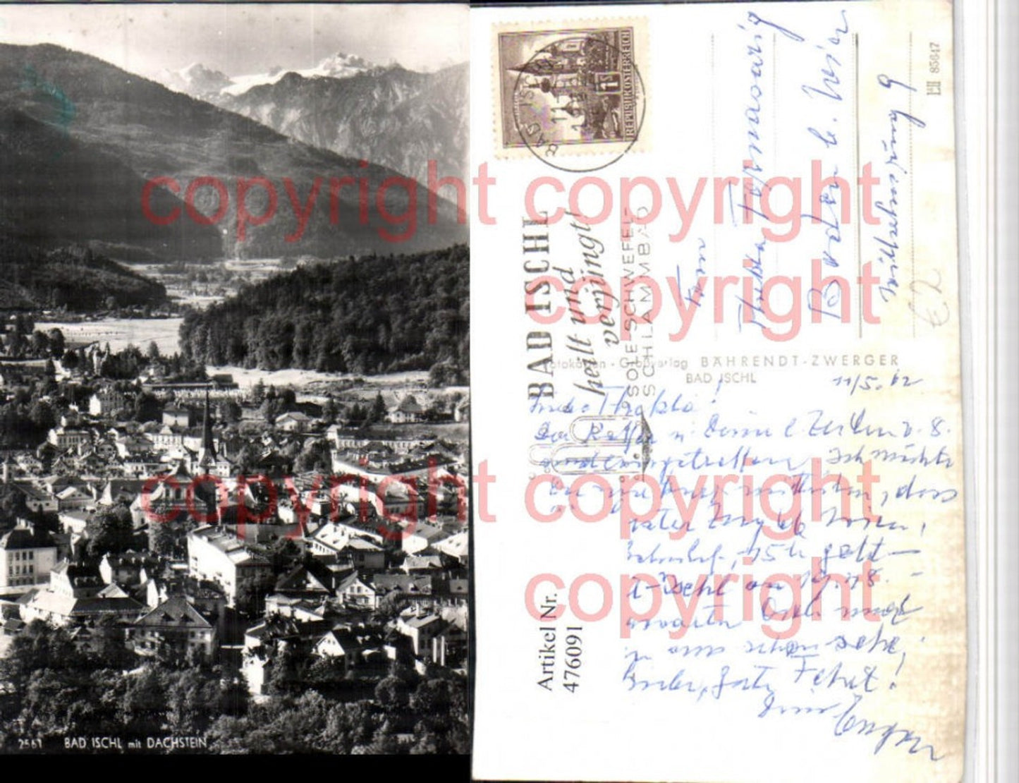 476091,Bad Ischl Totale m. Dachstein Bergkulisse