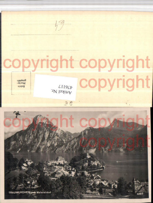 476117,Traunkirchen Totale m. Traunstein Bergkulisse