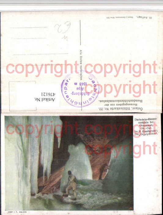 476121,Dachstein-Rieseneishöhle b. Obertraun Eisabgrund Orgelpfeifen