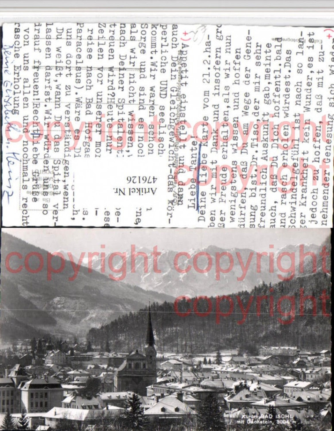 476126,Bad Ischl Teilansicht m. Dachstein Bergkulisse pub Cosy