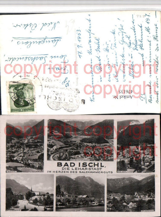 476135,Bad Ischl Totale Kurbadehaus Lehar-Villa Mehrbildkarte