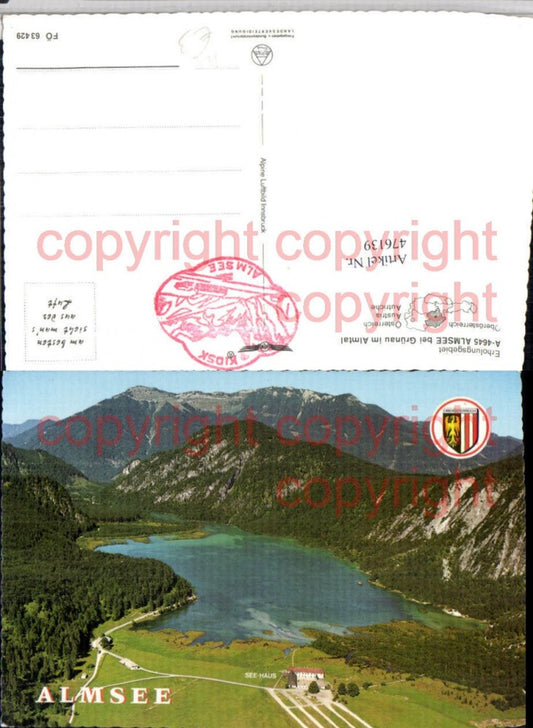 476139,Almsee See b. Grünau im Almtal Bergkulisse pub Alpine Luftbild 63429