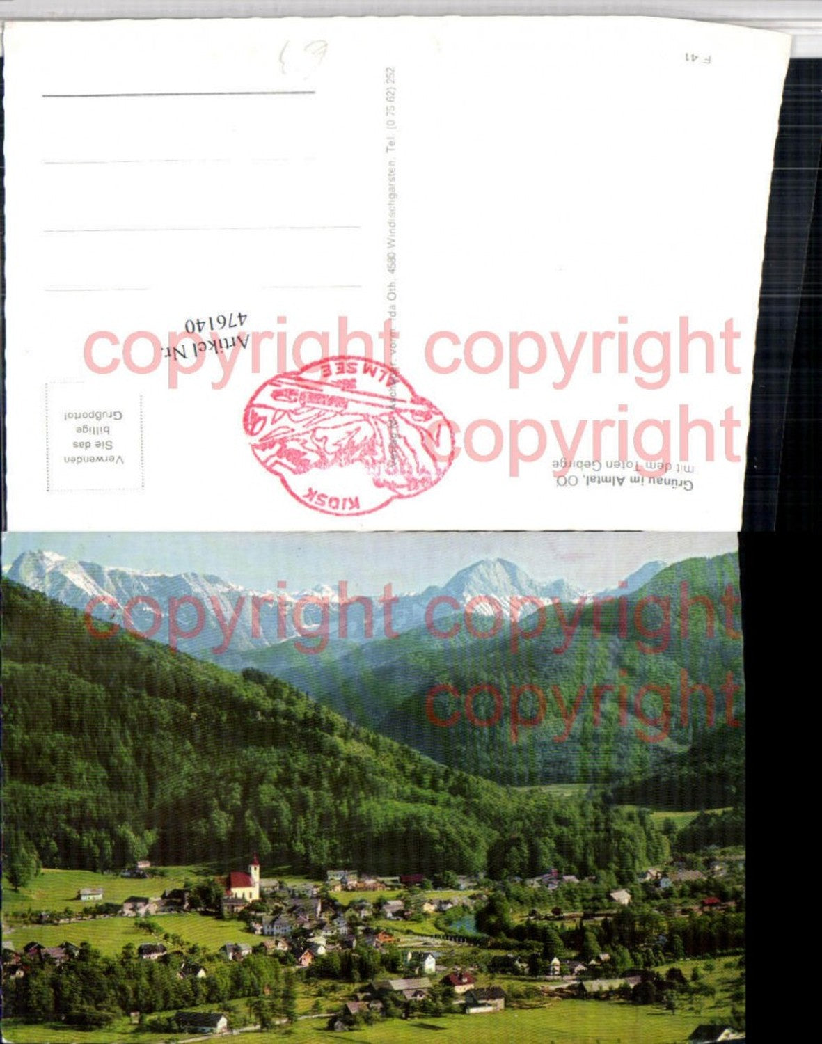 476140,Grünau im Almtal Totale m. Toten Gebirge Bergkulisse