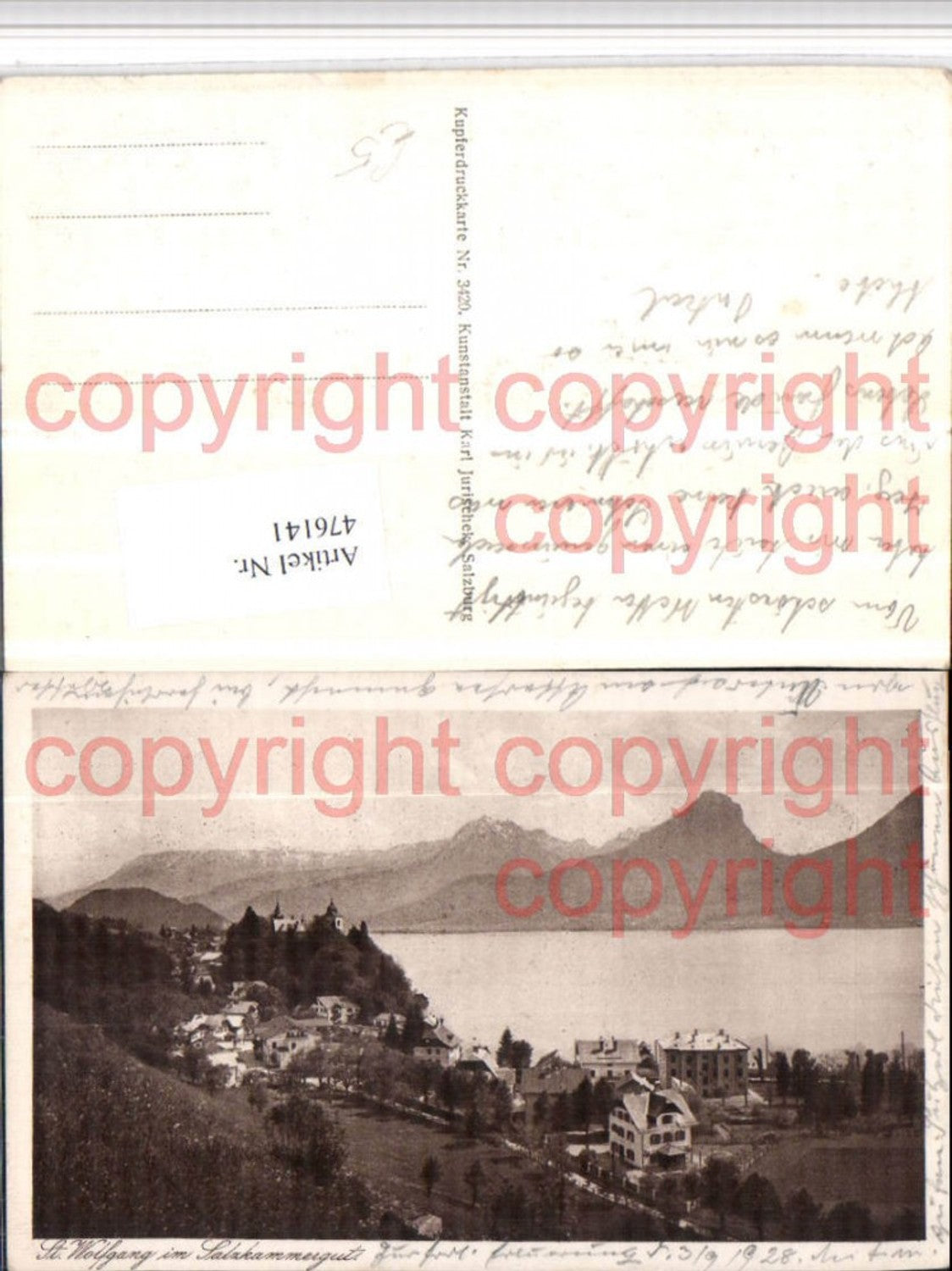 476141,St. Wolfgang am Wolfgangsee Teilansicht Bergkulisse