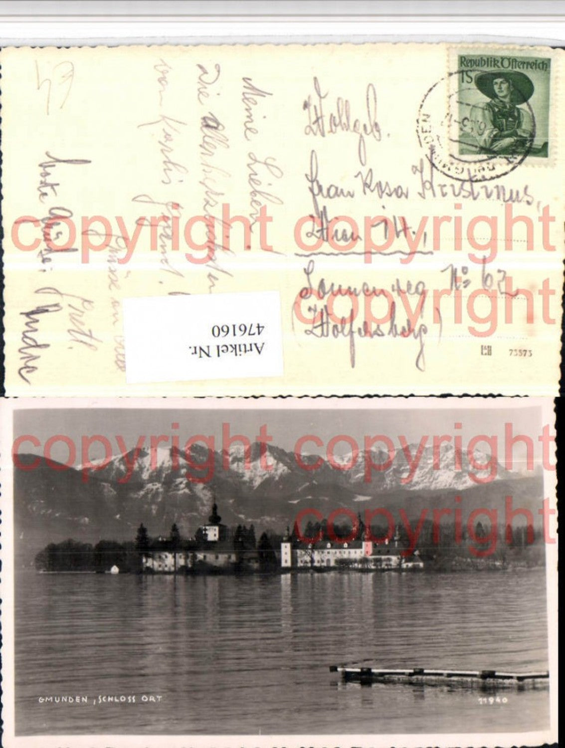 476160,Gmunden Schloss Ort Orth Bergkulisse