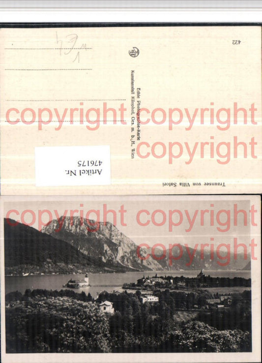 476175,Gmunden Traunsee See von Villa Satori m. Schloss Ort pub Kilophot 422