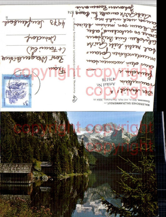 476178,Gosausee See b. Gosau m. Hohen Dachstein Bergkulisse pub Cosy