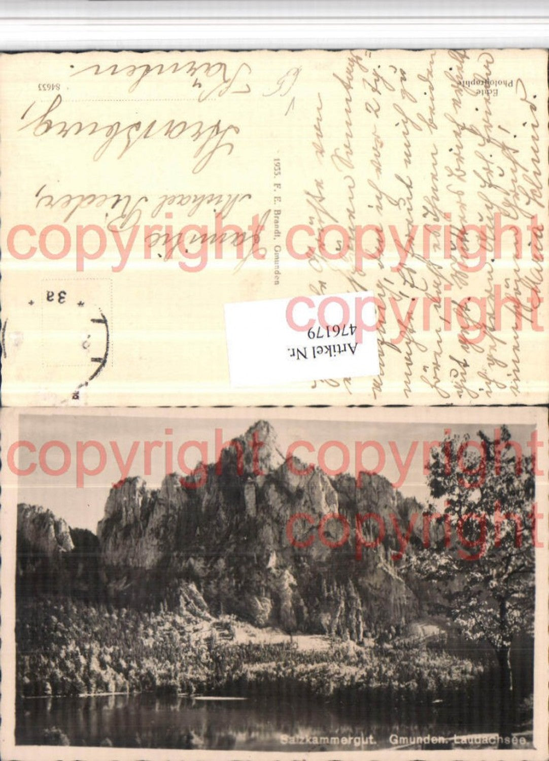 476179,Gmunden Laudachsee See Bergkulisse pub F.E. Brandt