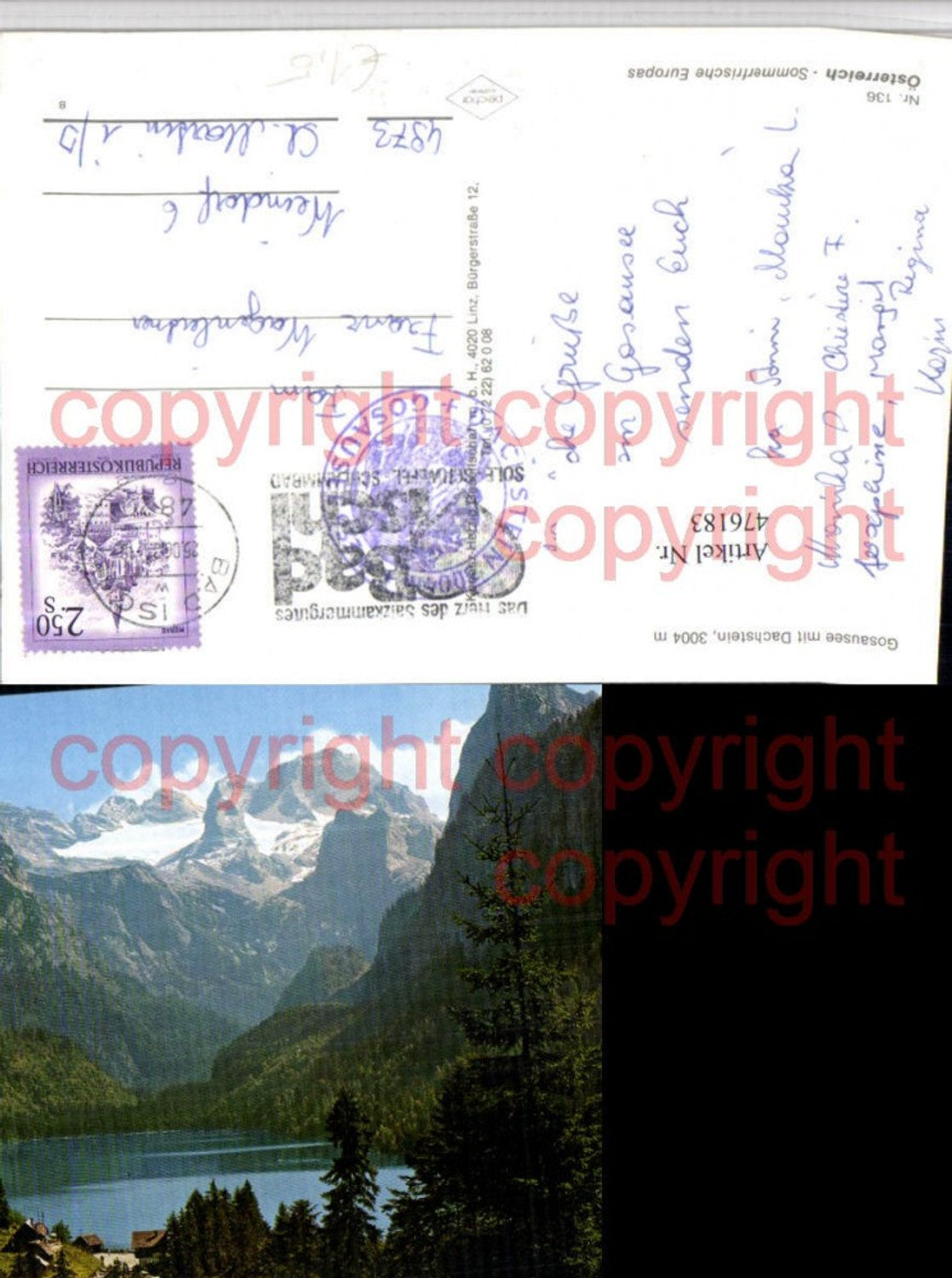 476183,Gosausee See b. Gosau m. Dachstein Bergkulisse