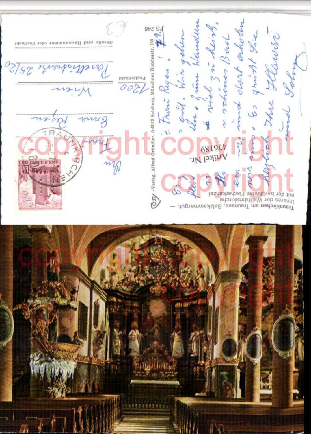 476189,Traunkirchen am Traunsee Kirche Innenansicht