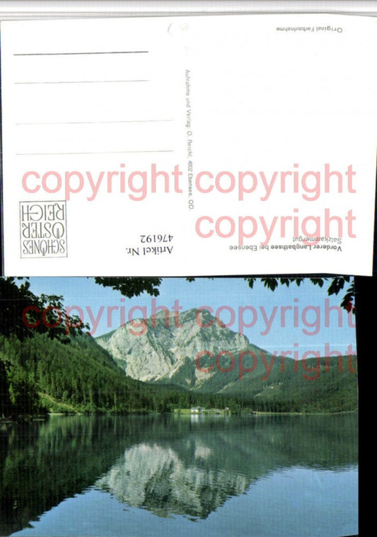 476192,Vorderer Langbathsee See b. Ebensee Bergkulisse