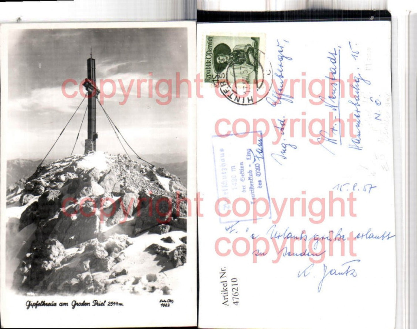 476210,Gipfelkreuz am Großen Priel b. Hinterstoder pub Foto Oth 1022