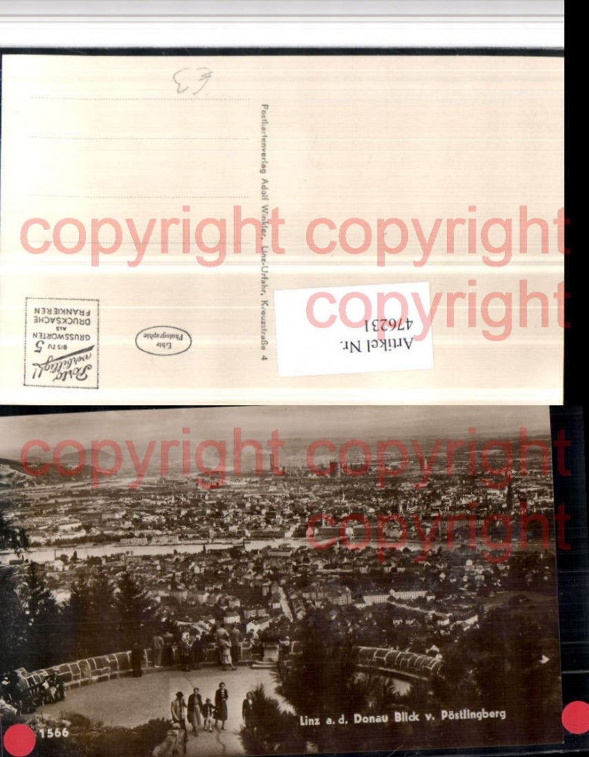 476231,Linz an d. Donau Totale vom Pöstlingberg