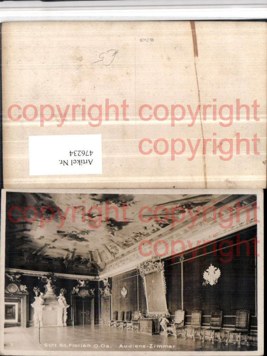476234,Stift St. Florian Audienz-Zimmer Innenansicht