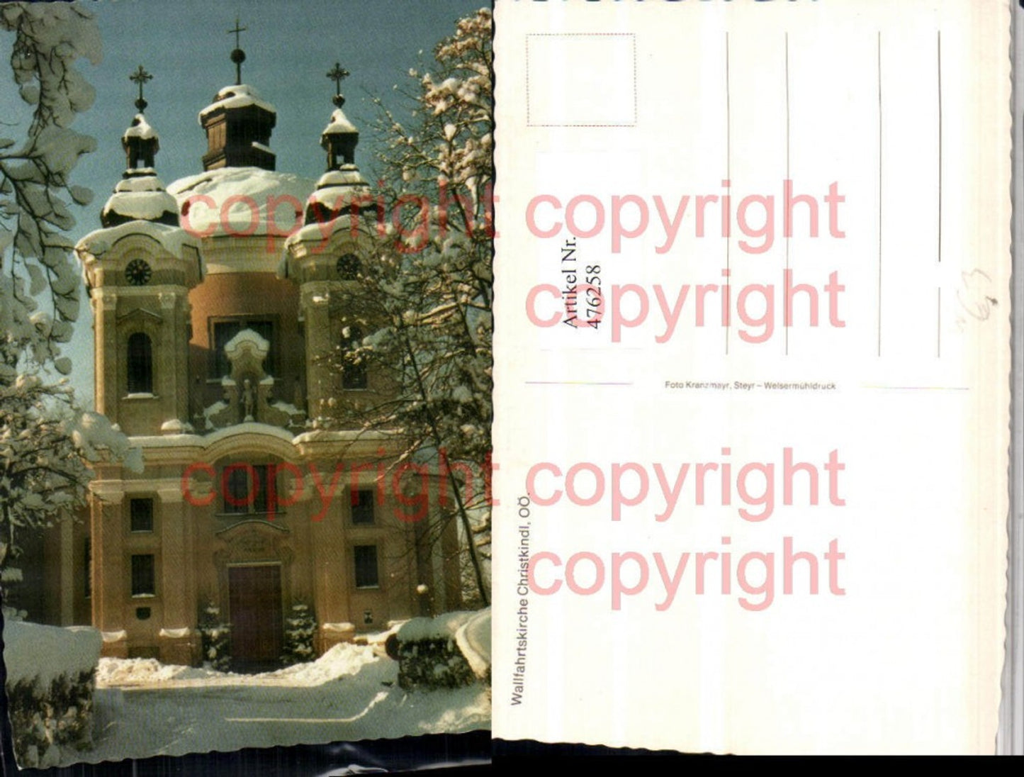 476258,Steyr an d. Enns Wallfahrtskirche Christkindl Kirche Winterbild