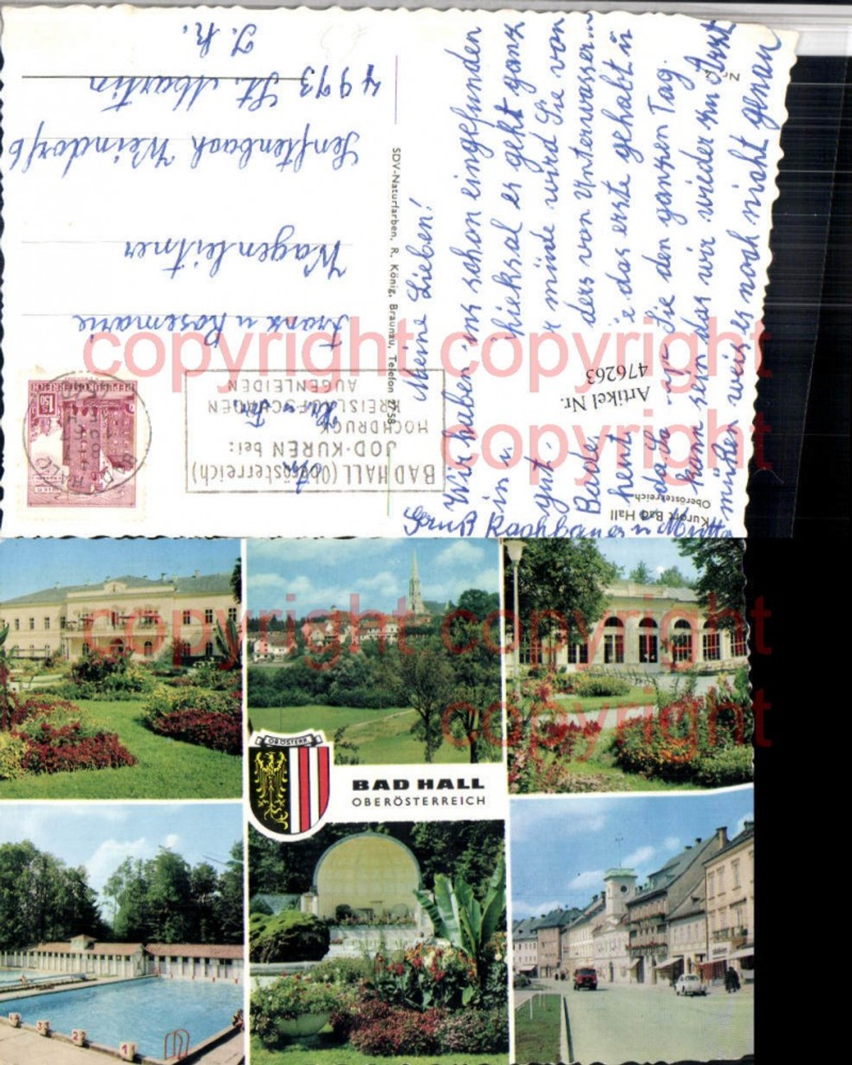 476263,Bad Hall Totale Kurhaus Schwimmbad Mehrbildkarte